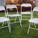 White folding chairs with cushions Folding chairs with cushions